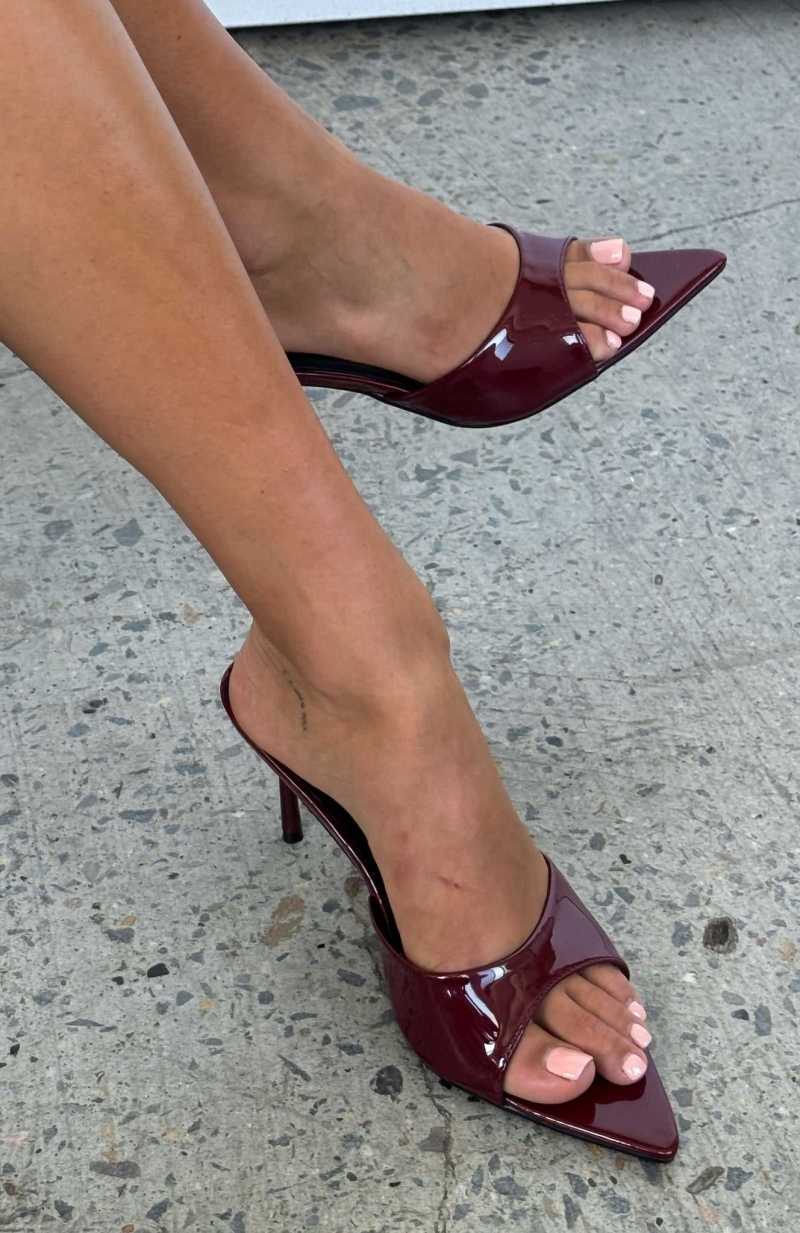 White Fox Drive Them Wild Heels Cherry Cola | CQKBEP-978