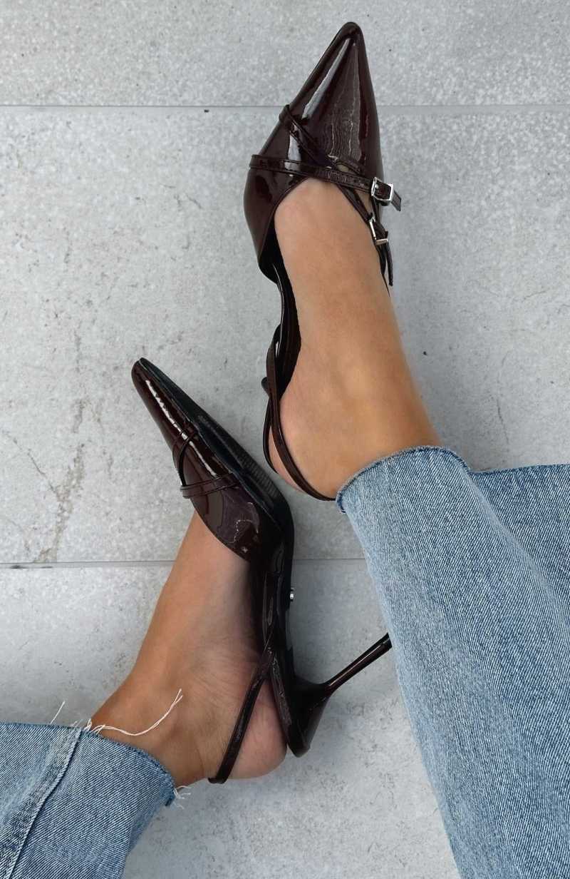 White Fox End Game Heels Chocolate | BCRIGT-123