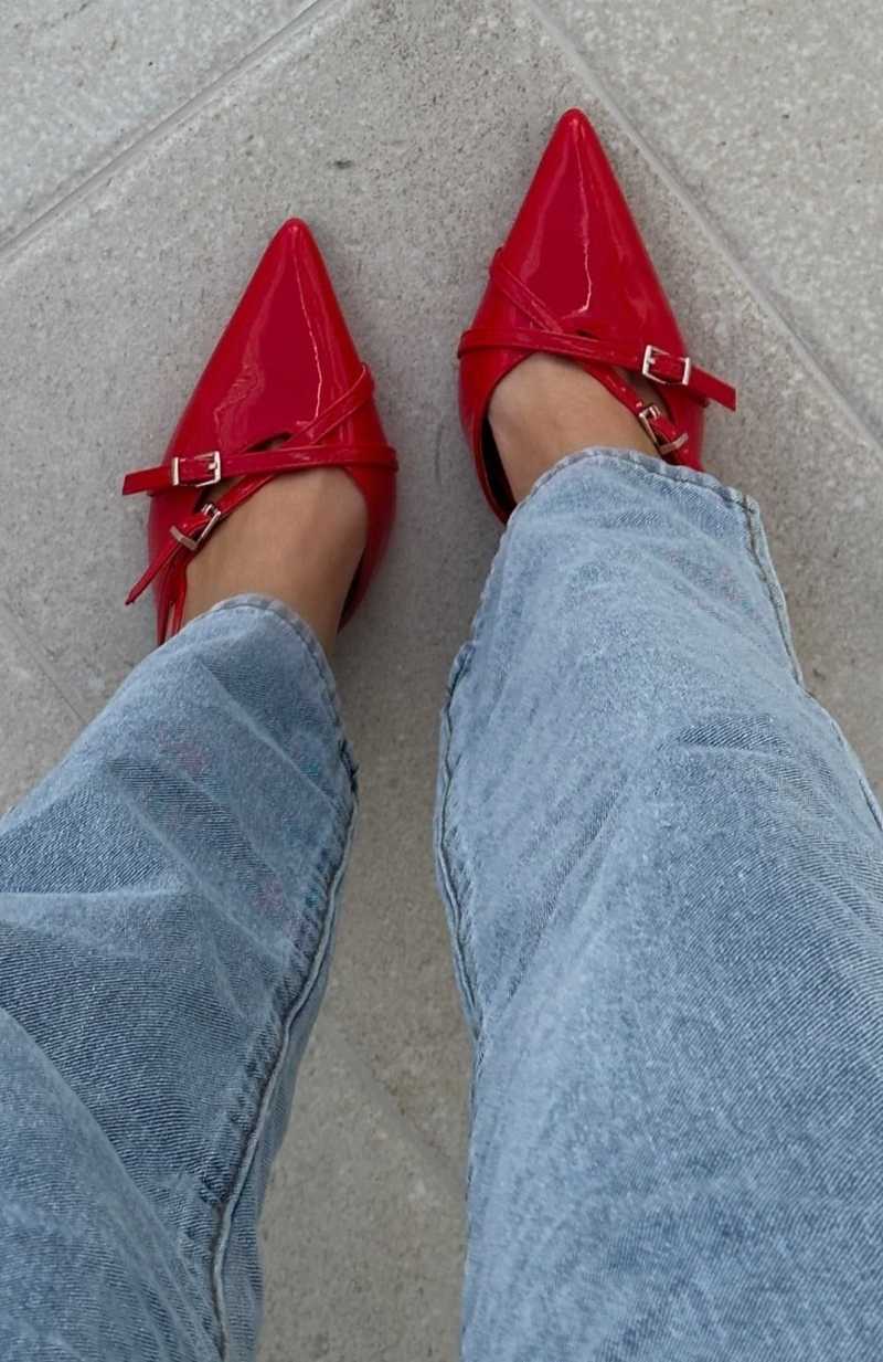 White Fox End Game Heels Red | SGQLWI-461