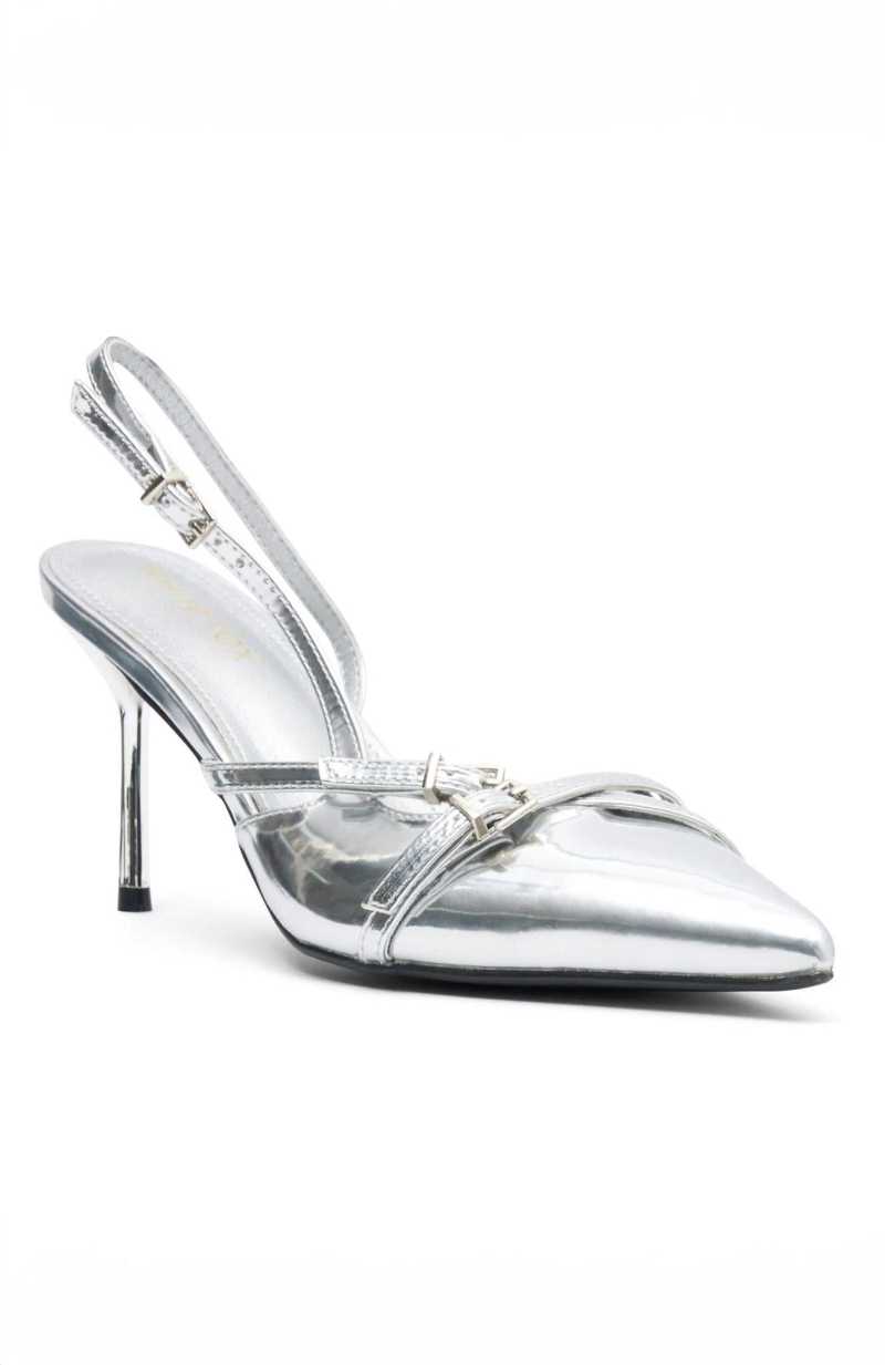 White Fox End Game Heels Silver | RFLEPI-634