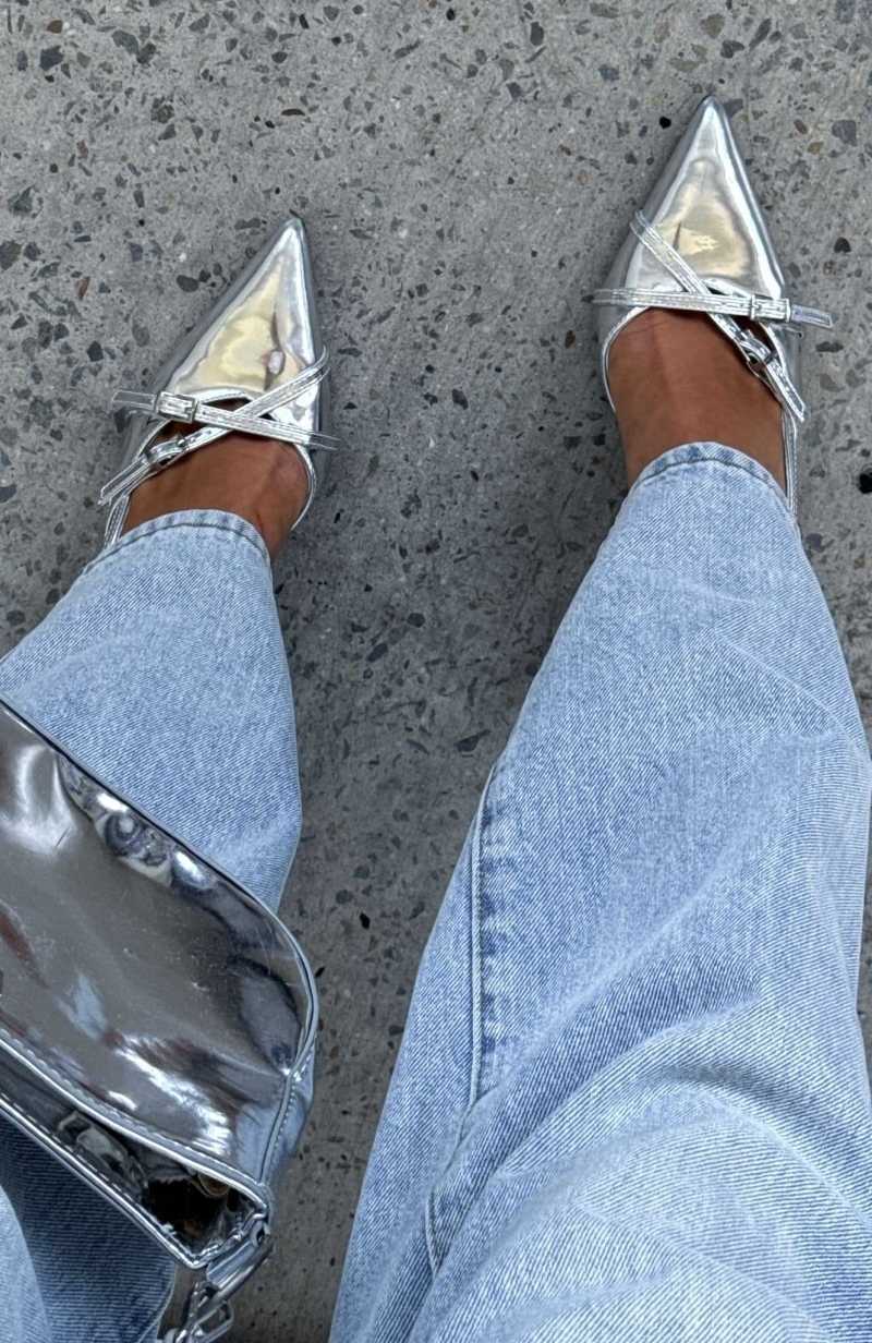 White Fox End Game Heels Silver | RFLEPI-634