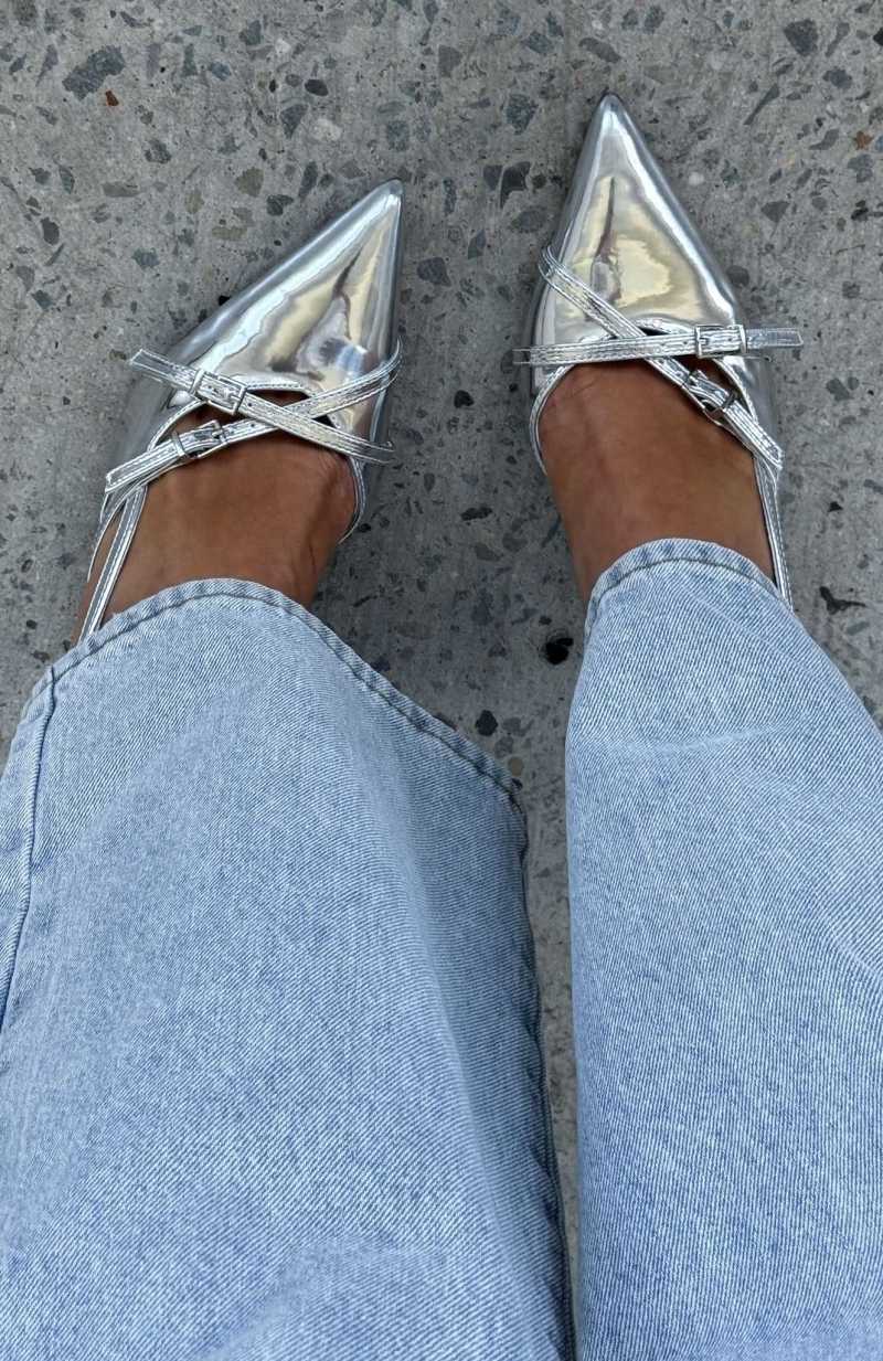 White Fox End Game Heels Silver | RFLEPI-634