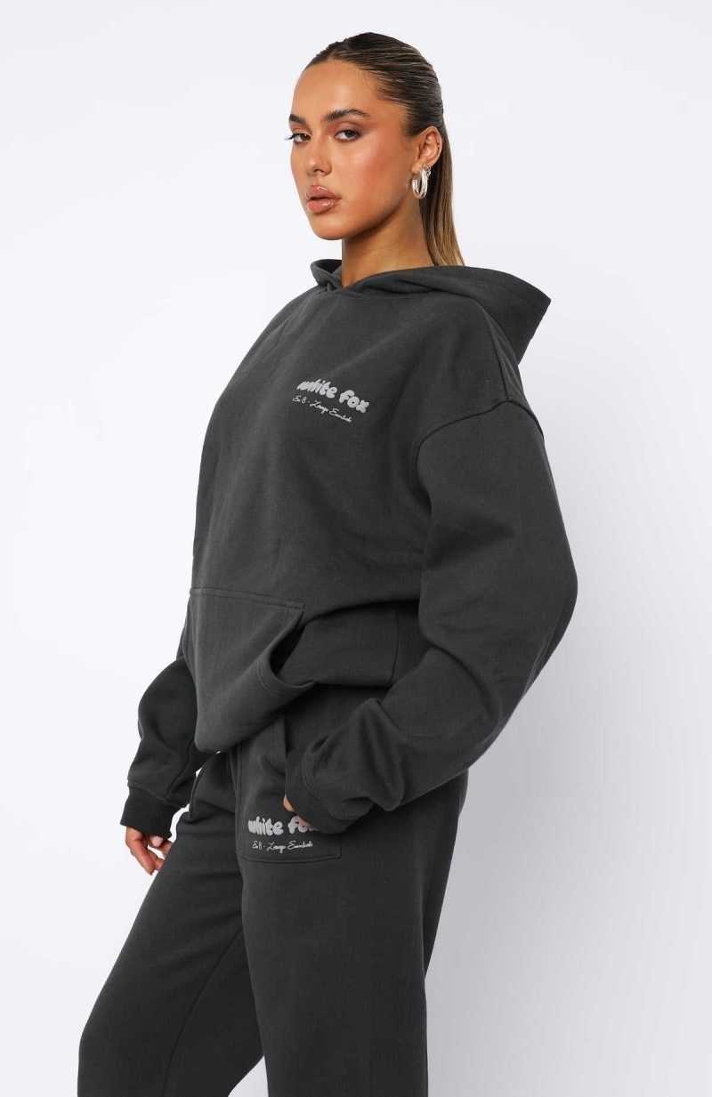 White Fox Era 8 Oversized Hoodie Fossil | IKESTF-657