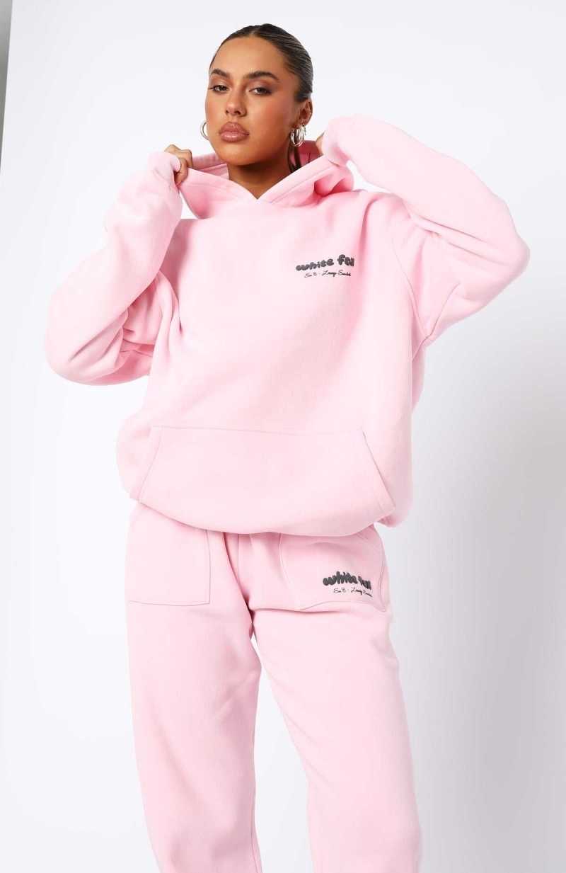 White Fox Era 8 Oversized Hoodie Marshmallow | KMRBFY-614
