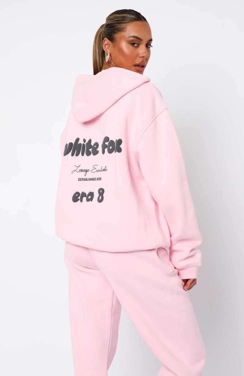 White Fox Era 8 Oversized Hoodie Marshmallow | KMRBFY-614