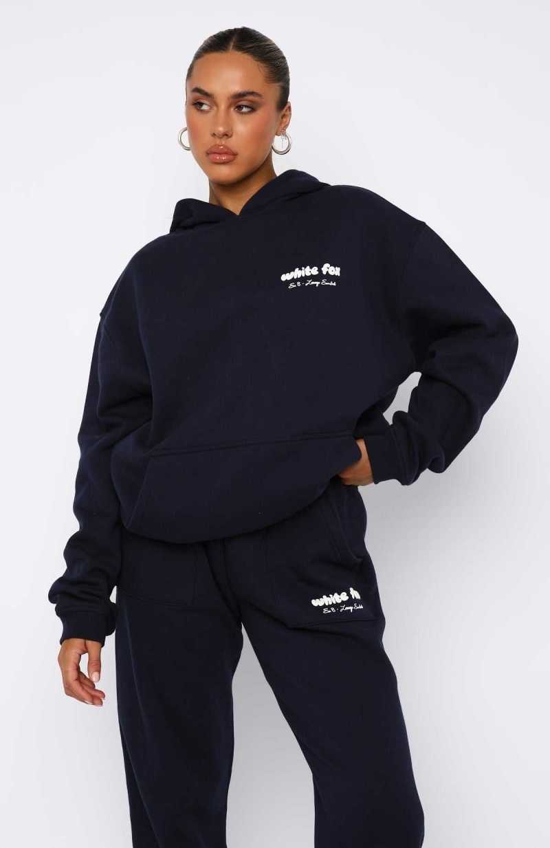 White Fox Era 8 Oversized Hoodie Nautical | AVSGLB-126
