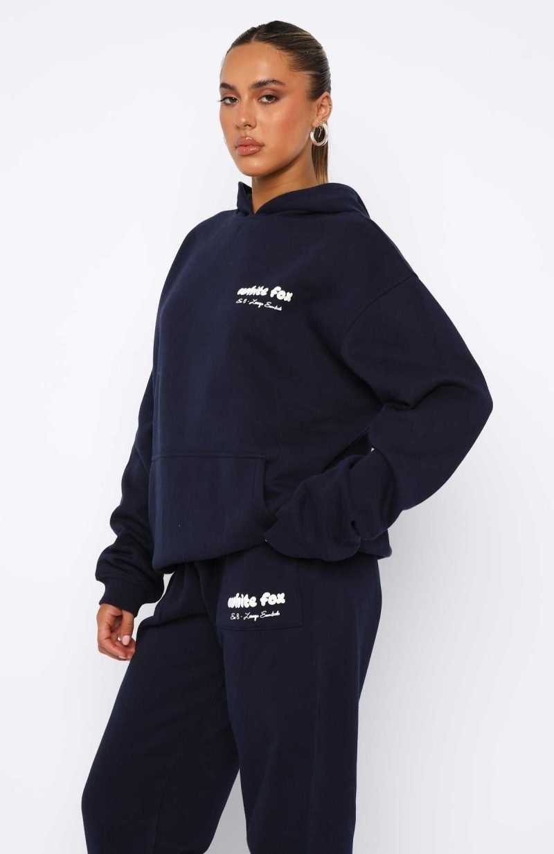 White Fox Era 8 Oversized Hoodie Nautical | AVSGLB-126