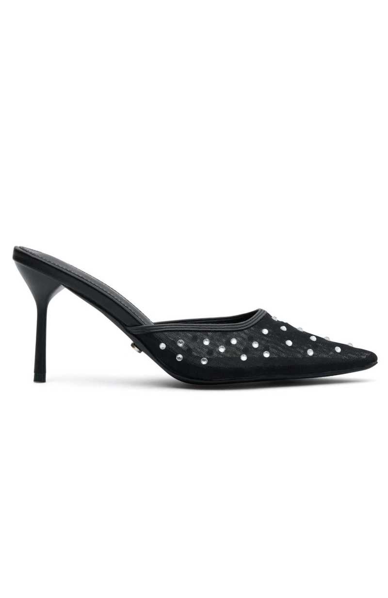 White Fox Feeling Festive Heels Black | PTYUIO-178