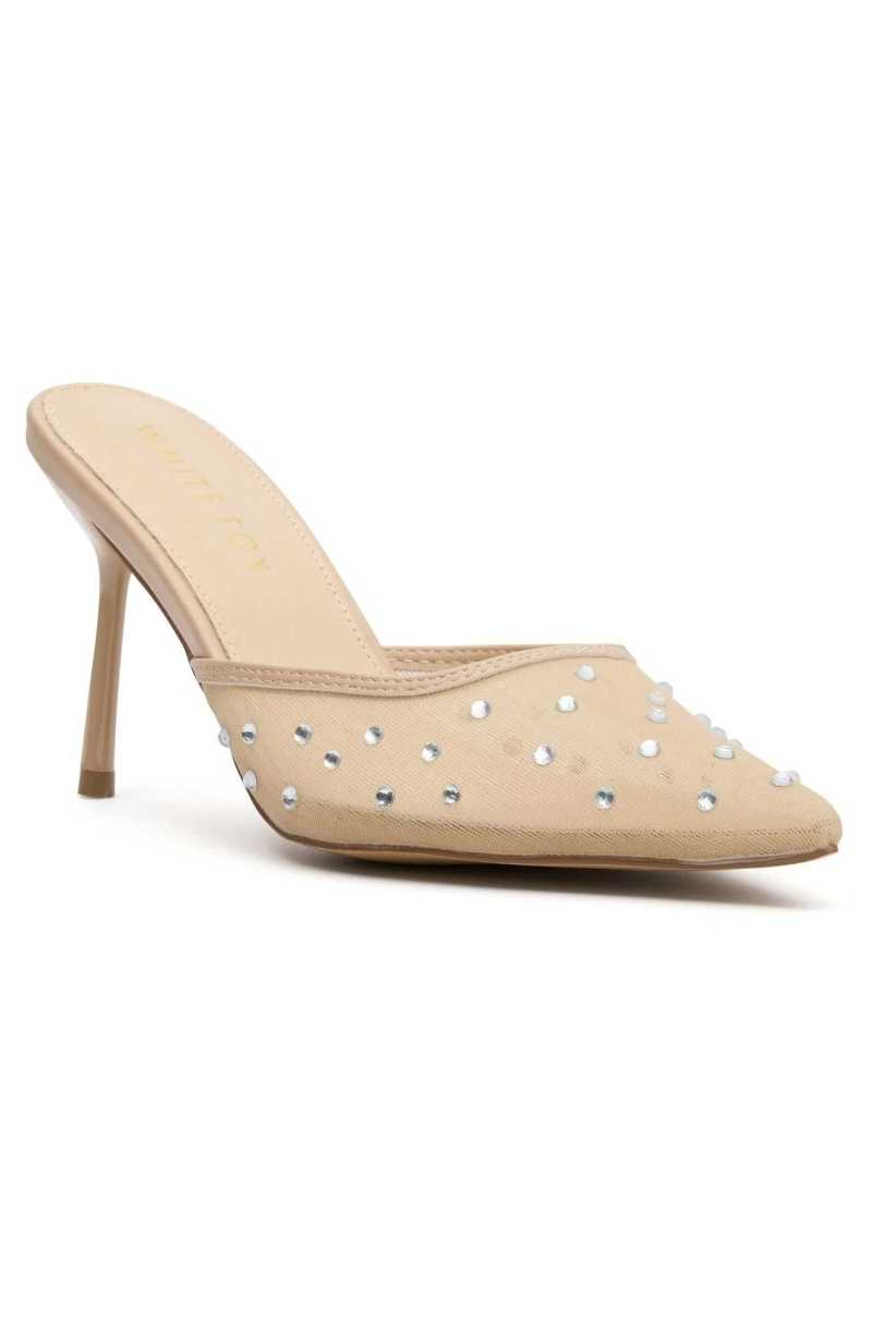 White Fox Feeling Festive Heels Nude | WVYBUR-259