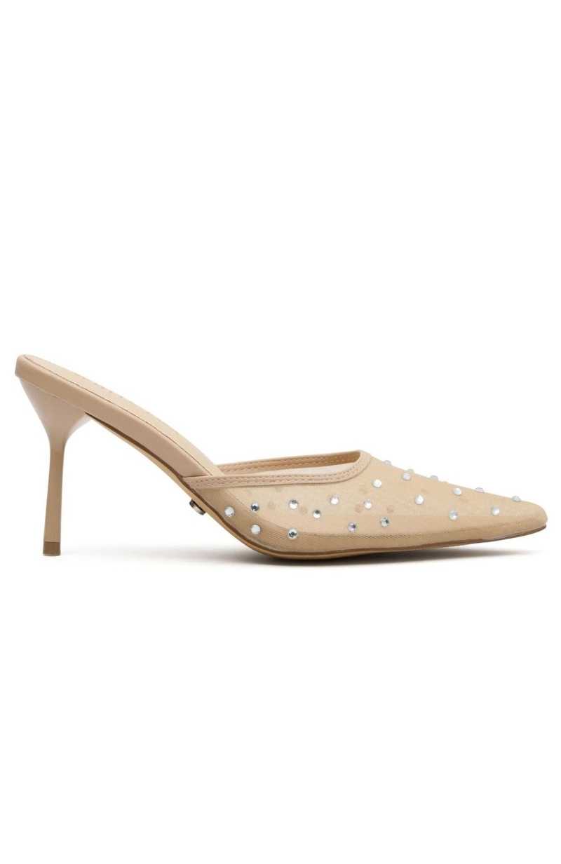 White Fox Feeling Festive Heels Nude | WVYBUR-259