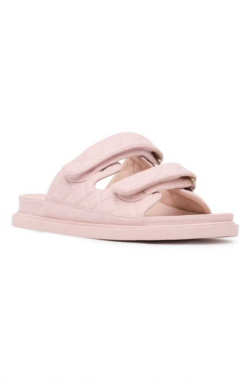 White Fox Feeling Lucky Slides Baby Pink | IZTRSG-347