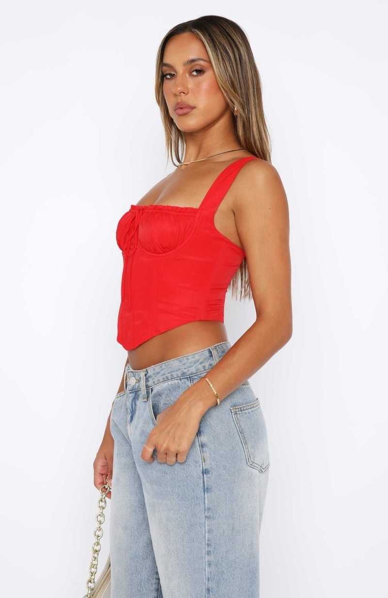 White Fox Fool For Love Bustier Red | KHTUBD-840
