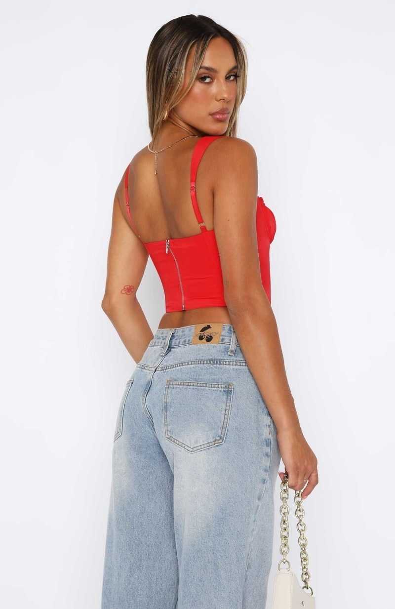 White Fox Fool For Love Bustier Red | KHTUBD-840