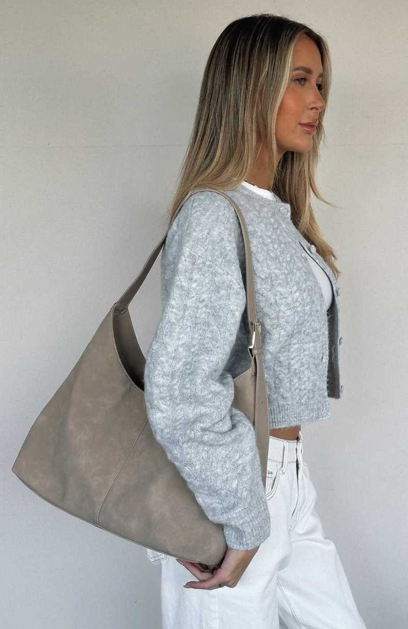 White Fox Fool For You Suede Bag Sand | ABFVIW-089