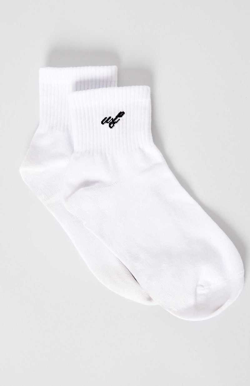 White Fox Foolish Game Socks White/Black | YRMEPO-417