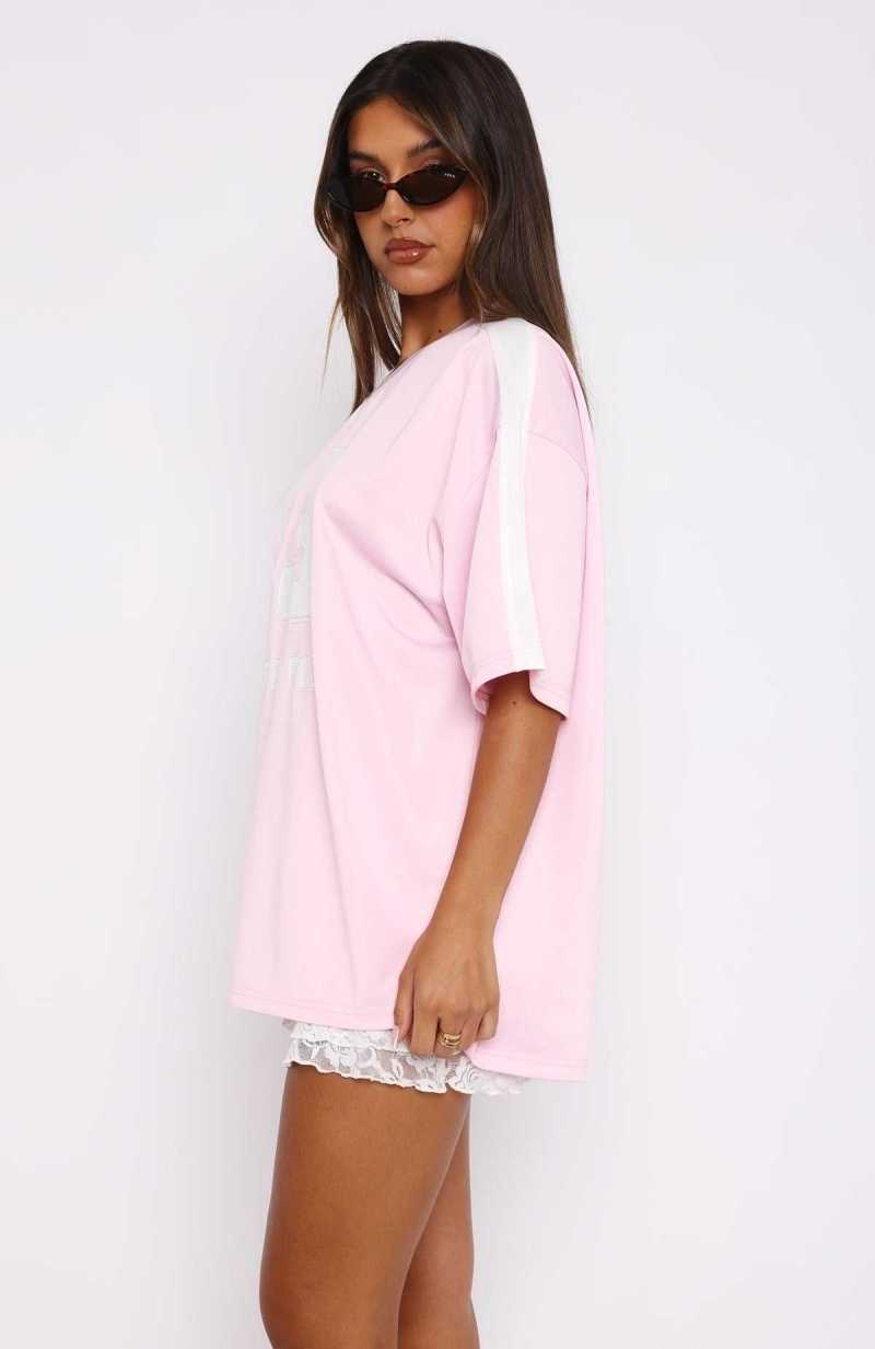 White Fox Go For The Shot Oversized Jersey Pink | YVINFH-437