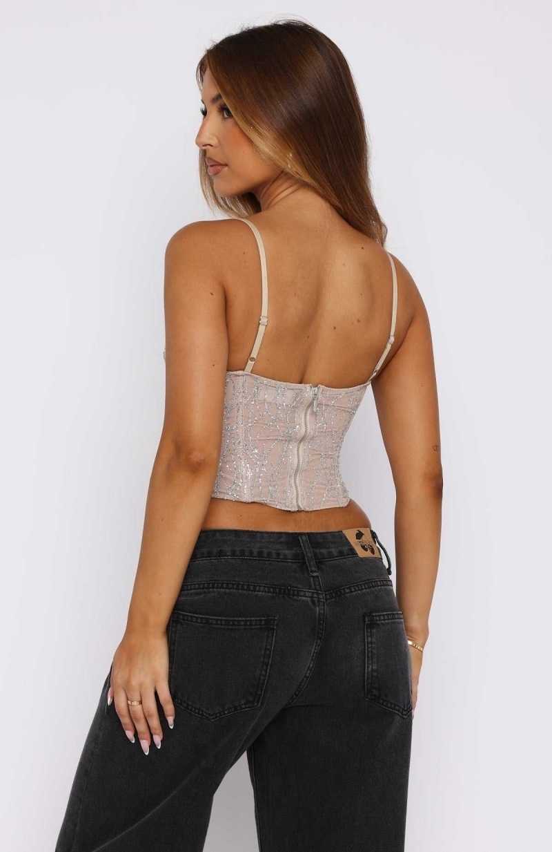 White Fox Goddess Within Bustier Champagne | UCBLGD-964