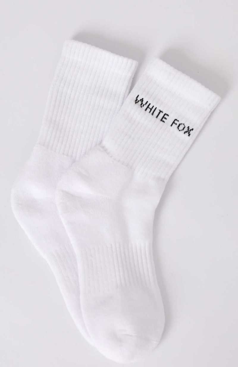 White Fox Good To Go Socks White | FJBOME-391