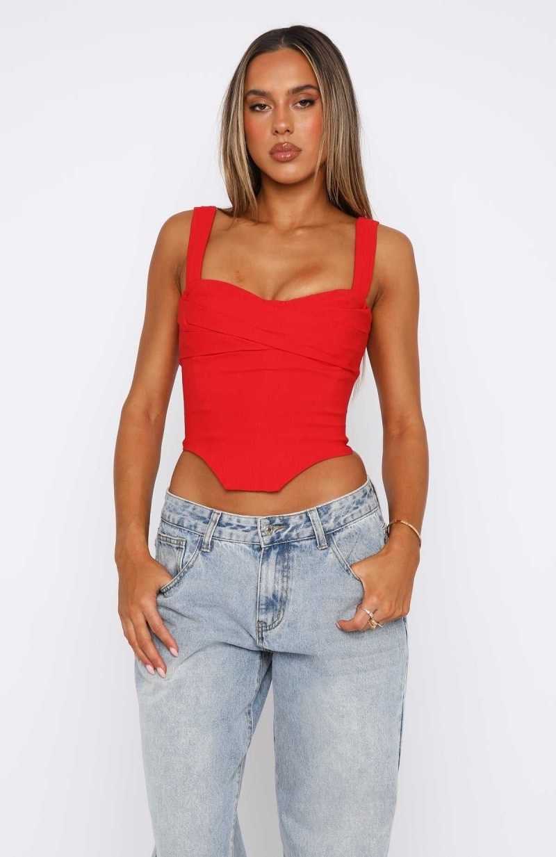 White Fox How Do I Say Goodbye Bustier Red | EYDZCN-726