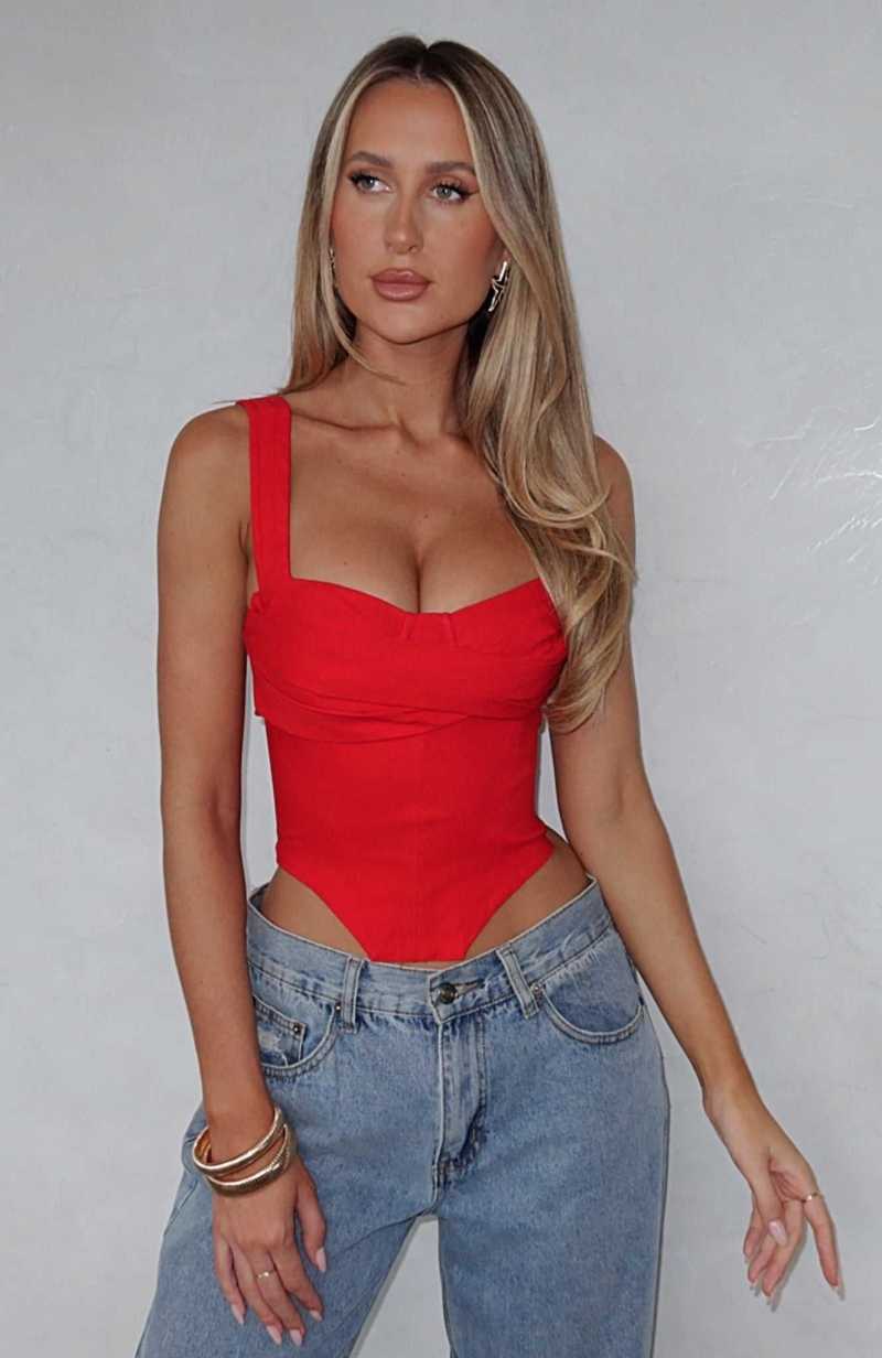 White Fox How Do I Say Goodbye Bustier Red | EYDZCN-726