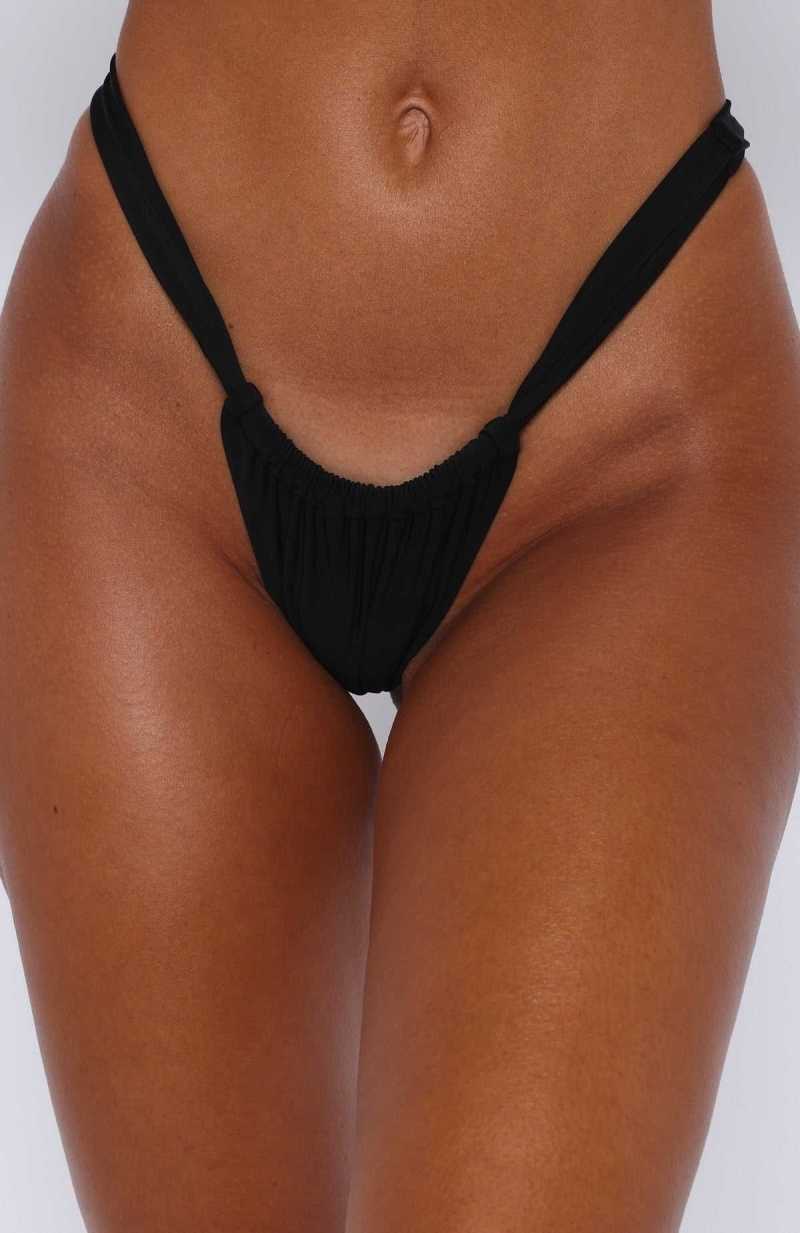 White Fox Huskisson Bottoms Black | ZJQFIT-746