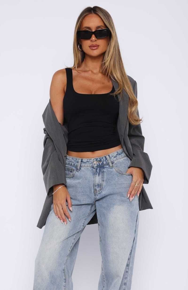 White Fox I Can Be Yours Top Black | ABVQUH-246