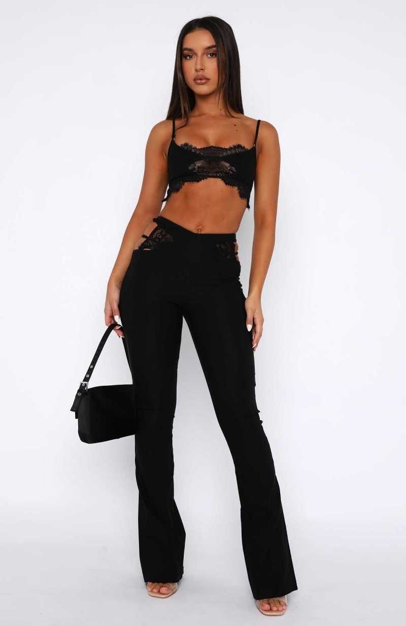 White Fox If I Were You Pants Black | YPMKTX-978