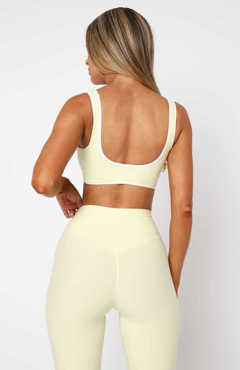 White Fox I'll Prove It Sports Crop Lemon/White | ZDMCKF-532