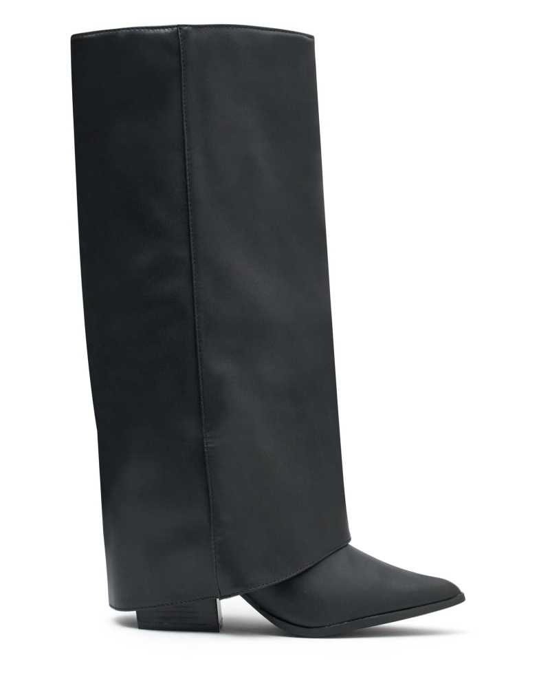 White Fox I'm That Girl Knee High Boots Black | MNOUFI-982