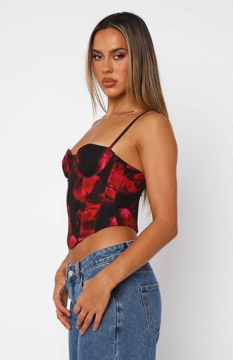 White Fox In The Morning Bustier Raspberry Meadows | DSLHYW-246
