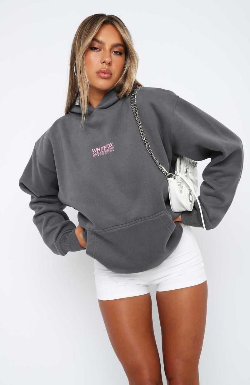White Fox In Transit Oversized Hoodie Volcanic | EOMTFK-583