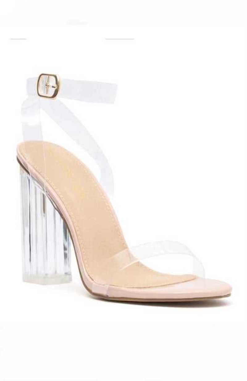 White Fox India Heels Nude Patent | FBJZWM-570