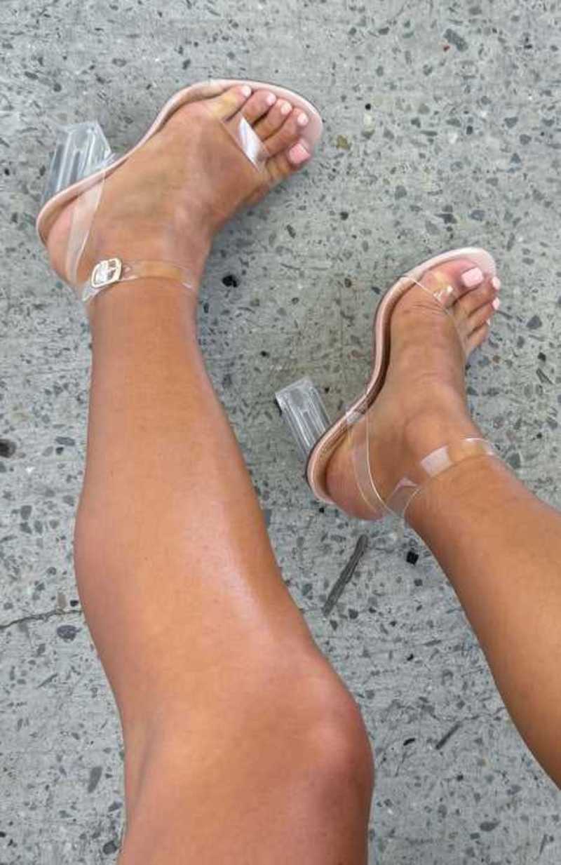White Fox India Heels Nude Patent | FBJZWM-570