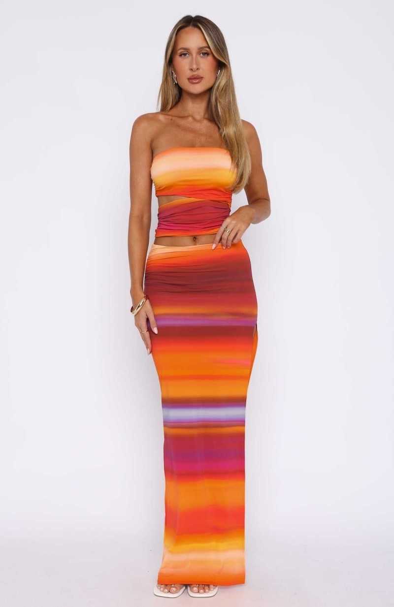 White Fox Intertwined Strapless Top Horizon Hues | JOAZYK-452