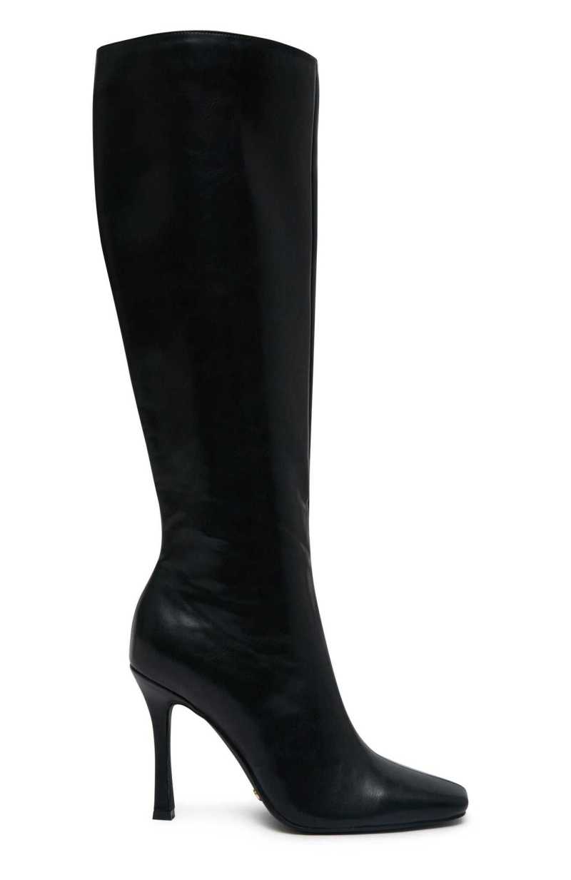 White Fox Jax Knee High Boots Black | CHEJRA-624