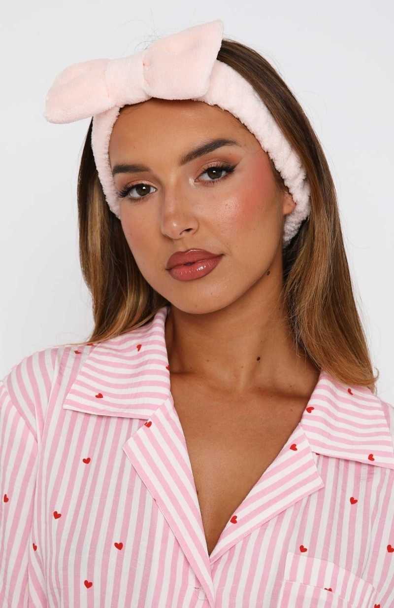 White Fox Kirsten Headband Baby Pink | QUYJBI-859