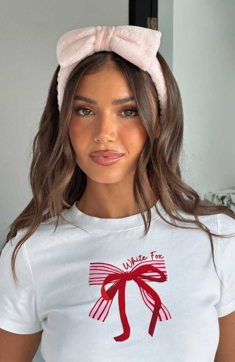 White Fox Kirsten Headband Baby Pink | QUYJBI-859