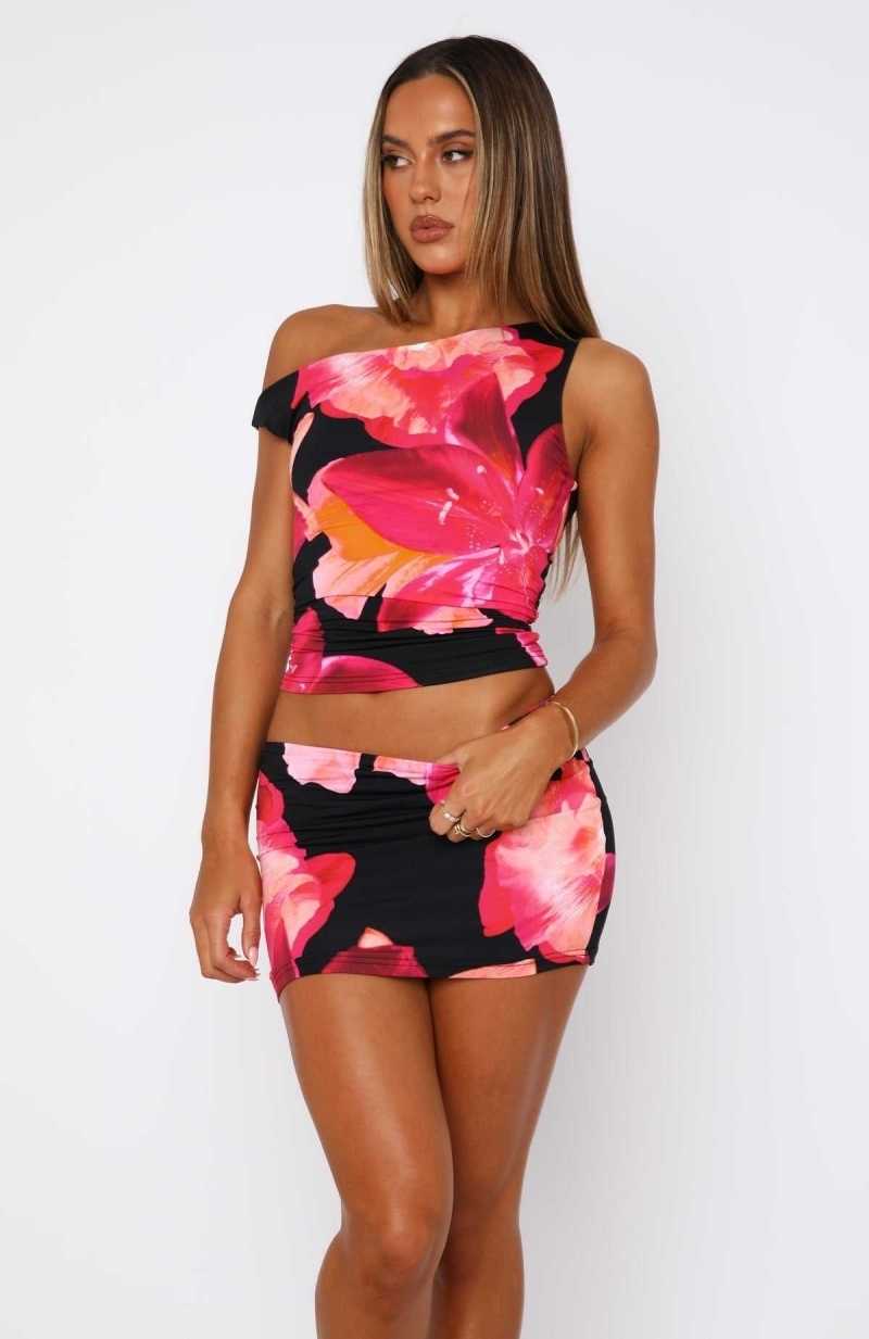 White Fox Late Nights Mini Skirt Blossom Infusion | JTZLHA-345