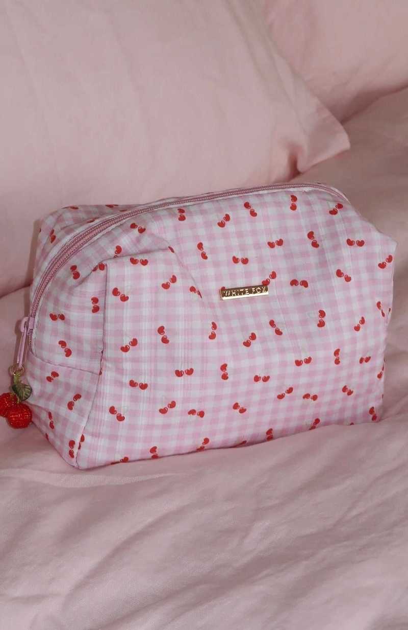 White Fox Later Love Cosmetic Bag Cherry Dream | OJLUHX-540