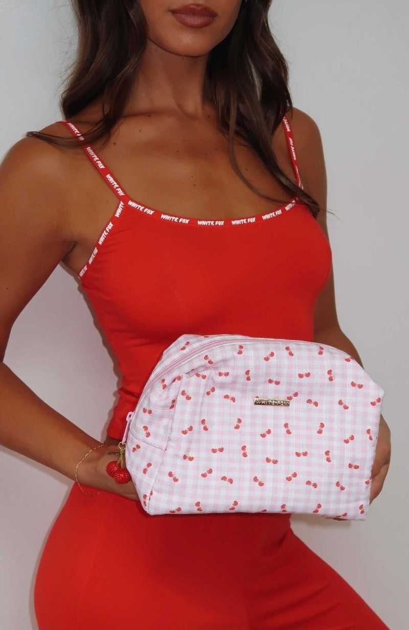 White Fox Later Love Cosmetic Bag Cherry Dream | OJLUHX-540
