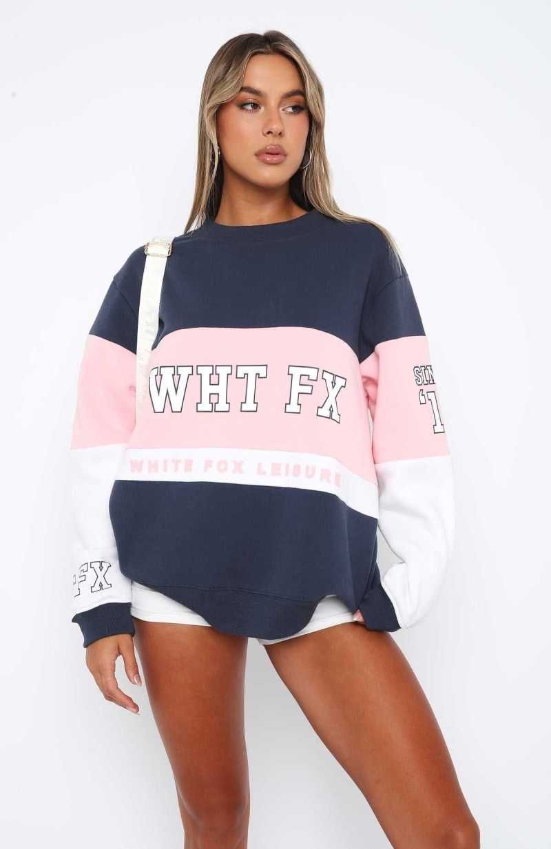 White Fox Latest And Greatest Oversized Sweater Mixed | FETVKB-397
