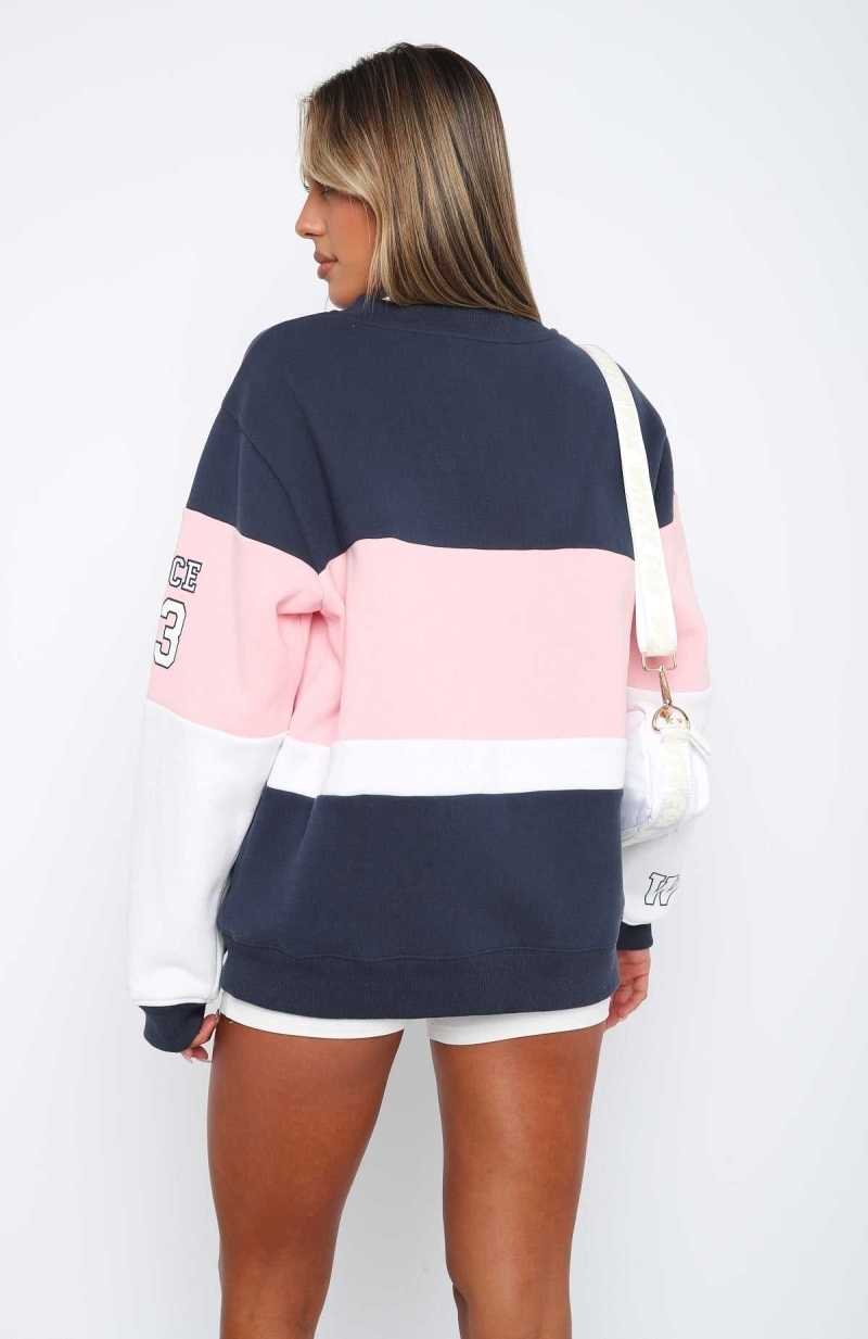 White Fox Latest And Greatest Oversized Sweater Mixed | FETVKB-397