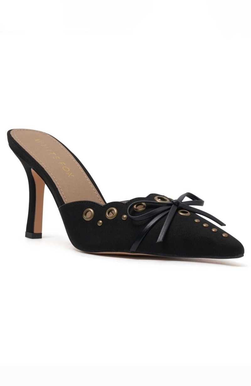White Fox Leina Heels Black | QOGVDB-876