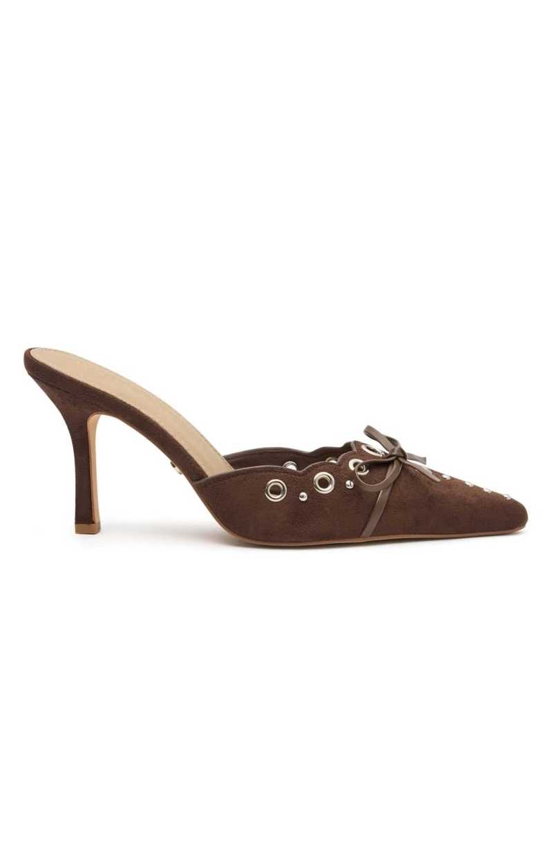 White Fox Leina Heels Chocolate | TUKWDR-417
