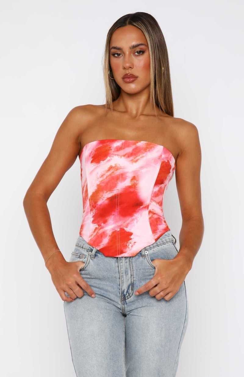 White Fox Let It Go Strapless Bustier Blush Fusion | FXTEKR-806