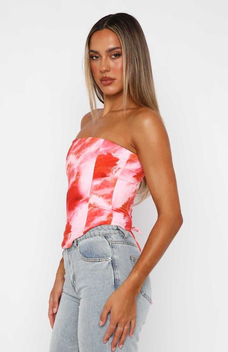 White Fox Let It Go Strapless Bustier Blush Fusion | FXTEKR-806