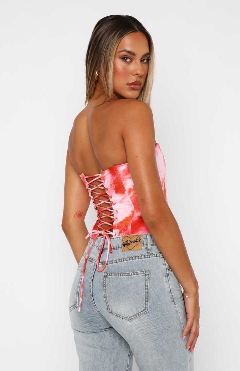 White Fox Let It Go Strapless Bustier Blush Fusion | FXTEKR-806