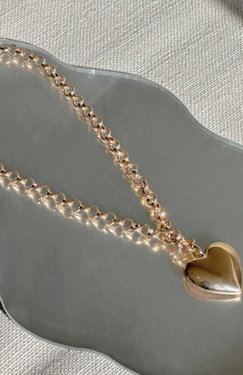 White Fox Love Language Pendant Necklace Gold | YTGLCH-259