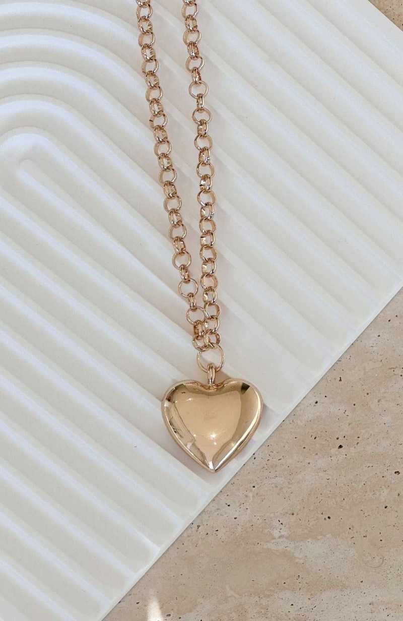 White Fox Love Language Pendant Necklace Gold | YTGLCH-259
