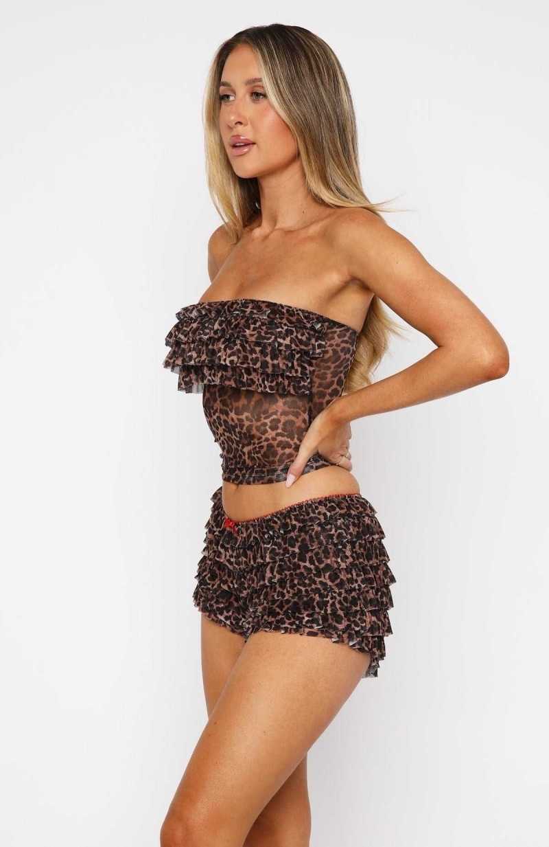 White Fox Lovers Rock Shorts Leopard | IDLQKN-058